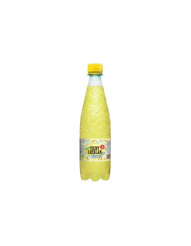 VICHY CATALAN Natural sparkling mineral water lemon flavored bottle 50 cl.