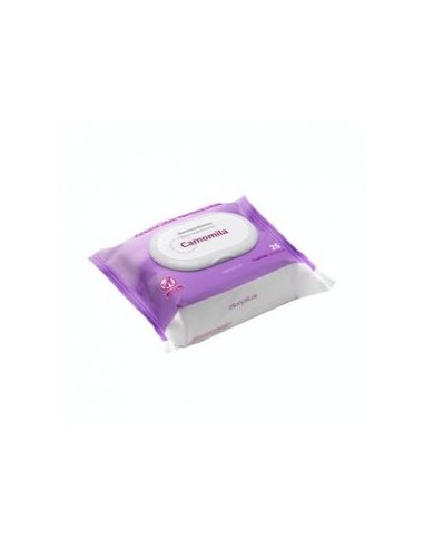 Deliplus face and eye make-up remover wipes for normal combination skin with chamomile 25 pack.