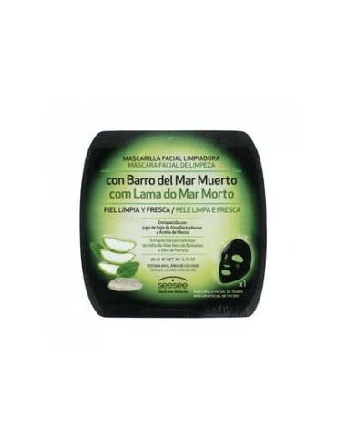 Seesee Dead Sea mud facial cleansing mask 1-pack.