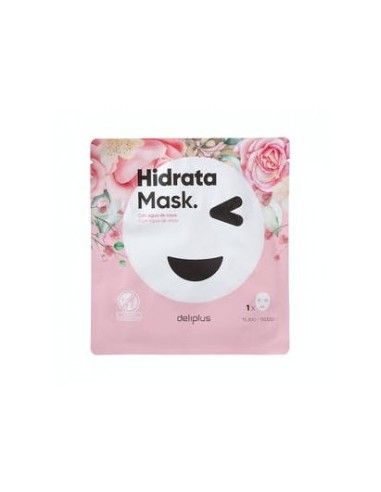 Hydrate Mask Deliplus rose water face mask 1 pack.