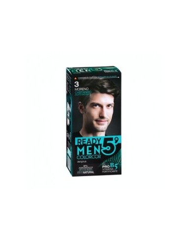 Men's hair dye 3 brown Deliplus 0% ammonia Colorcor Box 1 pcs.