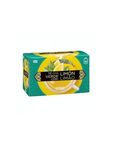 Green tea with lemon Hacendado Box of 20 bags (40 g)