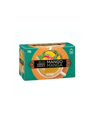 Green tea with mango flavor Hacendado Box of 20 bags (40 g)