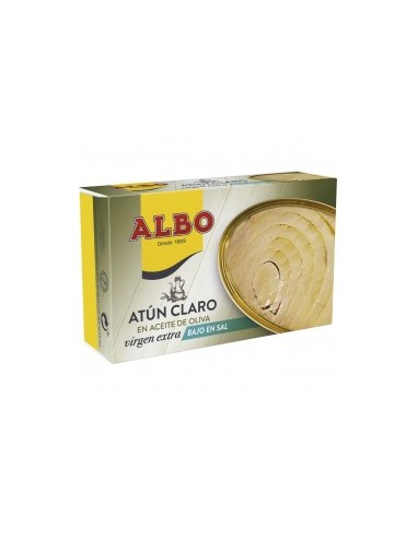 Albo light tuna in a can of low salt extra virgin olive oil 82 g drained weight