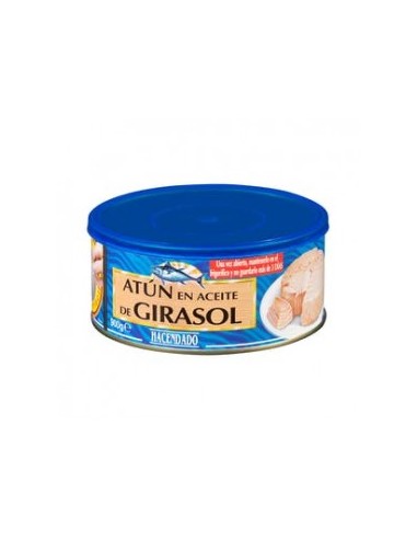 Tuna in sunflower oil Hacendado 900 g can (650 g drained)