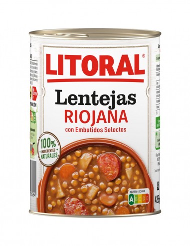 LITORAL Riojana lentils gluten-free 425 g can