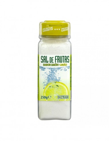 Hacendado lemon-flavored fruit salt 250 g jar