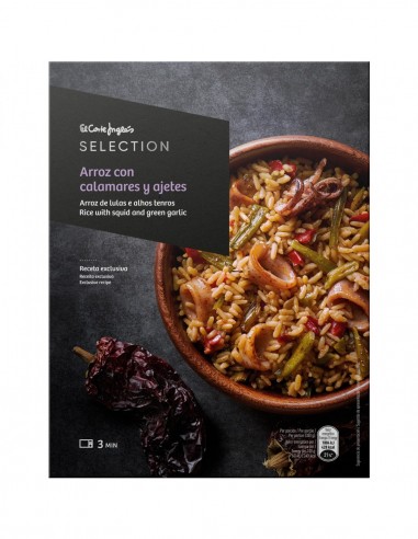 EL CORTE INGLES SELECTION Rice with squid and young garlic 300 g tub