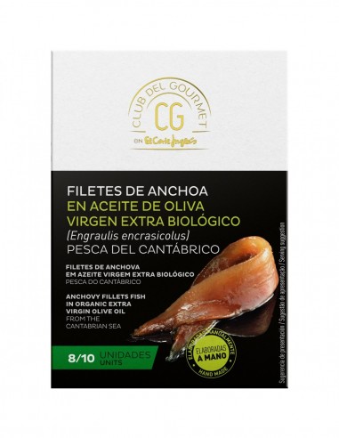 CLUB GOURMAND Cantabrian anchovy fillets in organic extra virgin olive oil 55 g can