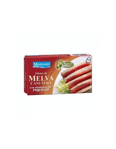 Canutera melva fillets with piquillo peppers Marinara in olive oil 90 g can (65 g drained)