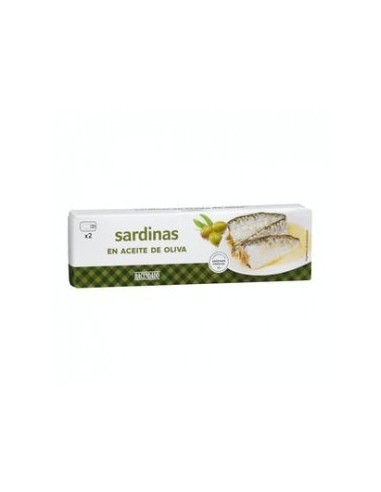 Sardines in olive oil Hacendado 2 cans of 86 g