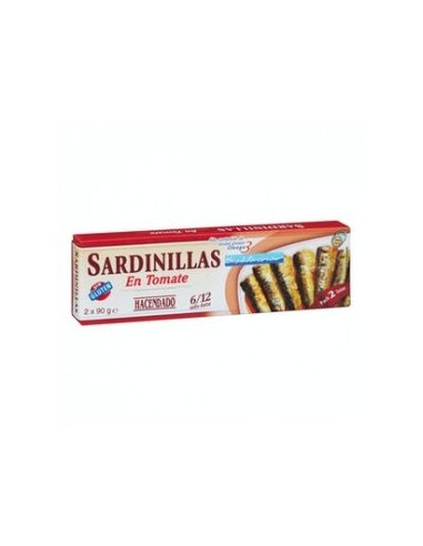 Sardines with tomato Hacendado 6-12 units. 2 cans of 65 g