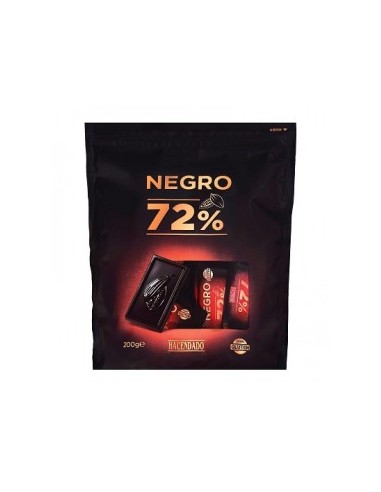 Hacendado 72% cocoa extra-fine dark chocolate bars 200g pack