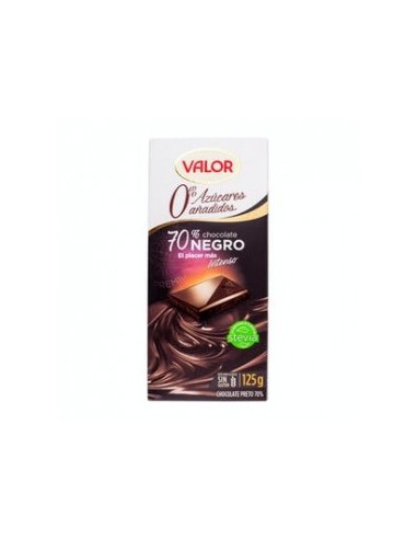 Valor dark chocolate 70% dark chocolate 0% added sugar 125 g tablet