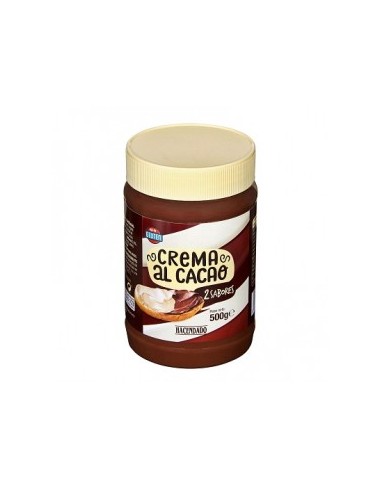 Hacendado 2-flavour cocoa cream with hazelnuts 500 g jar