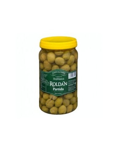 Hojiblanca Roldán split bone-in olives 1.27 kg jar (700 g drained)