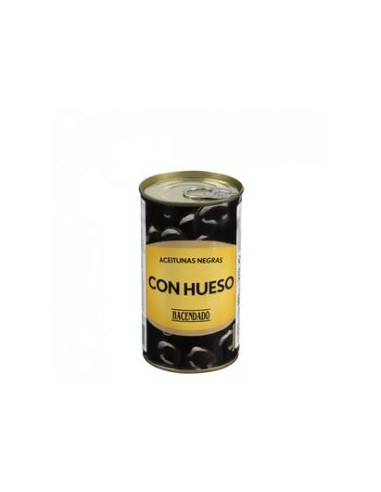 Hacendado black olives with bone 350 g jar (185 g drained)