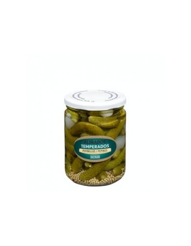 Hacendado tempered seasoned gherkins 425 g jar (250 g drained)