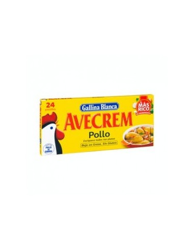 Avecrem chicken broth tablets Gallina Blanca Box of 24 units. (240 g)