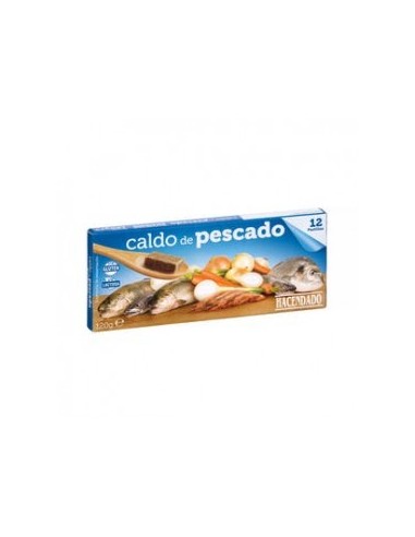 Hacendado fish broth tablets Box 12 units. (120 g)