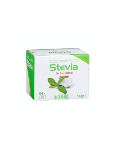 Stevia Hacendado sweetener sachets Box of 54 envelopes (54 g)