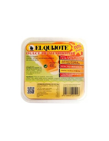 EL quijote No sugar added apple cream 400 g jar