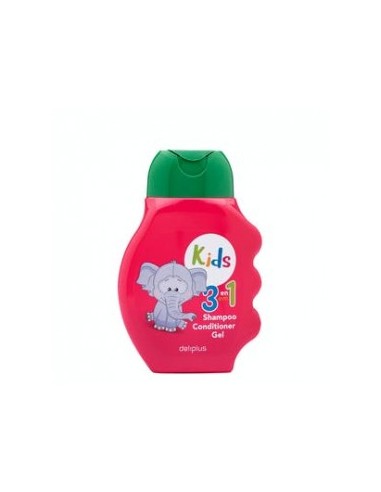 Deliplus 3 in 1 children's shampoo, conditioner and gel 300 ml bottle