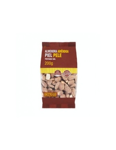 Hacendado roasted and salted almond with skin 200g pack