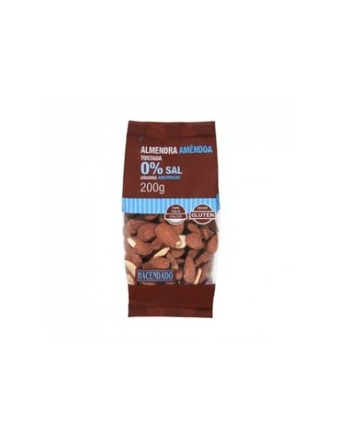 Hacendado roasted almonds 0% salt added with skin 200g pack